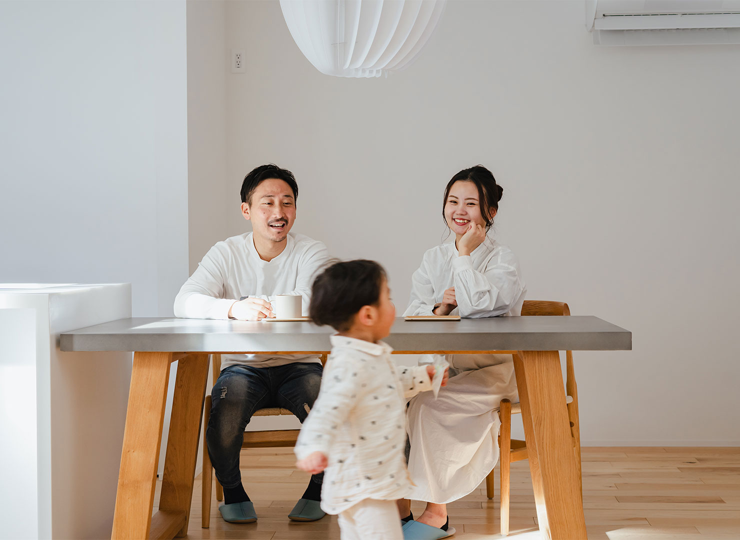 家族団らんの写真